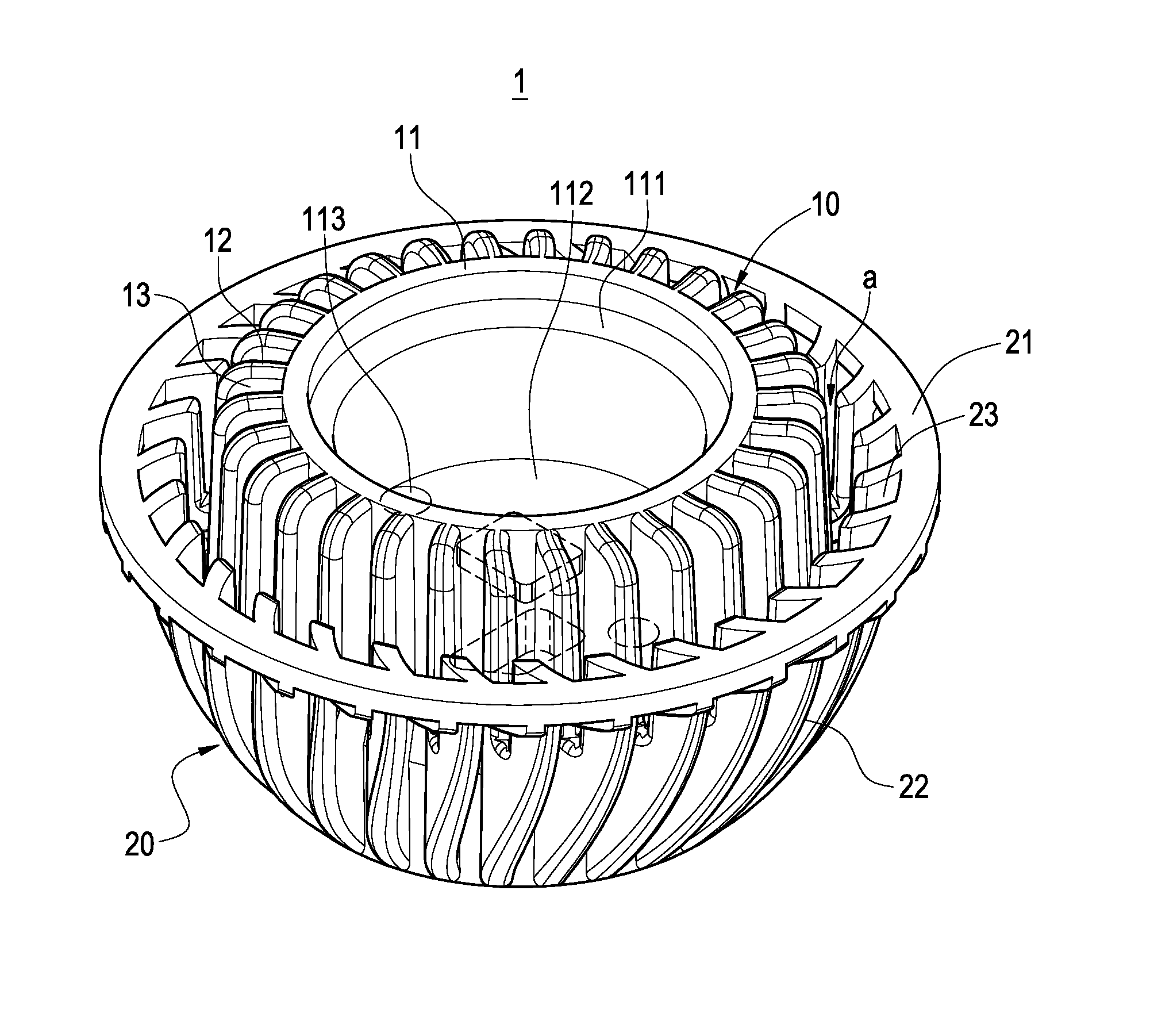 Heat dissipating structure and lamp having the same