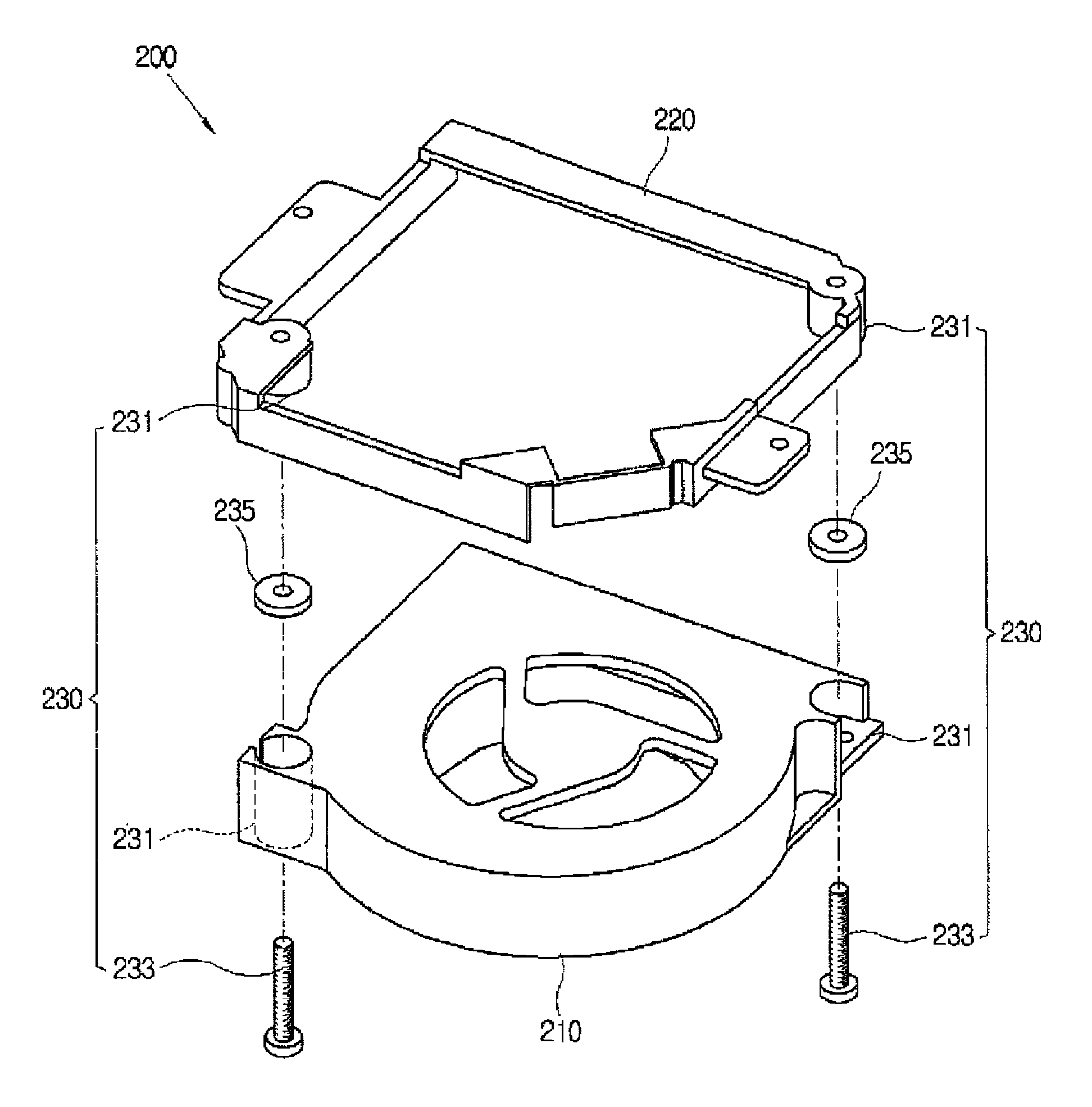 Cooling fan unit and display apparatus having the same