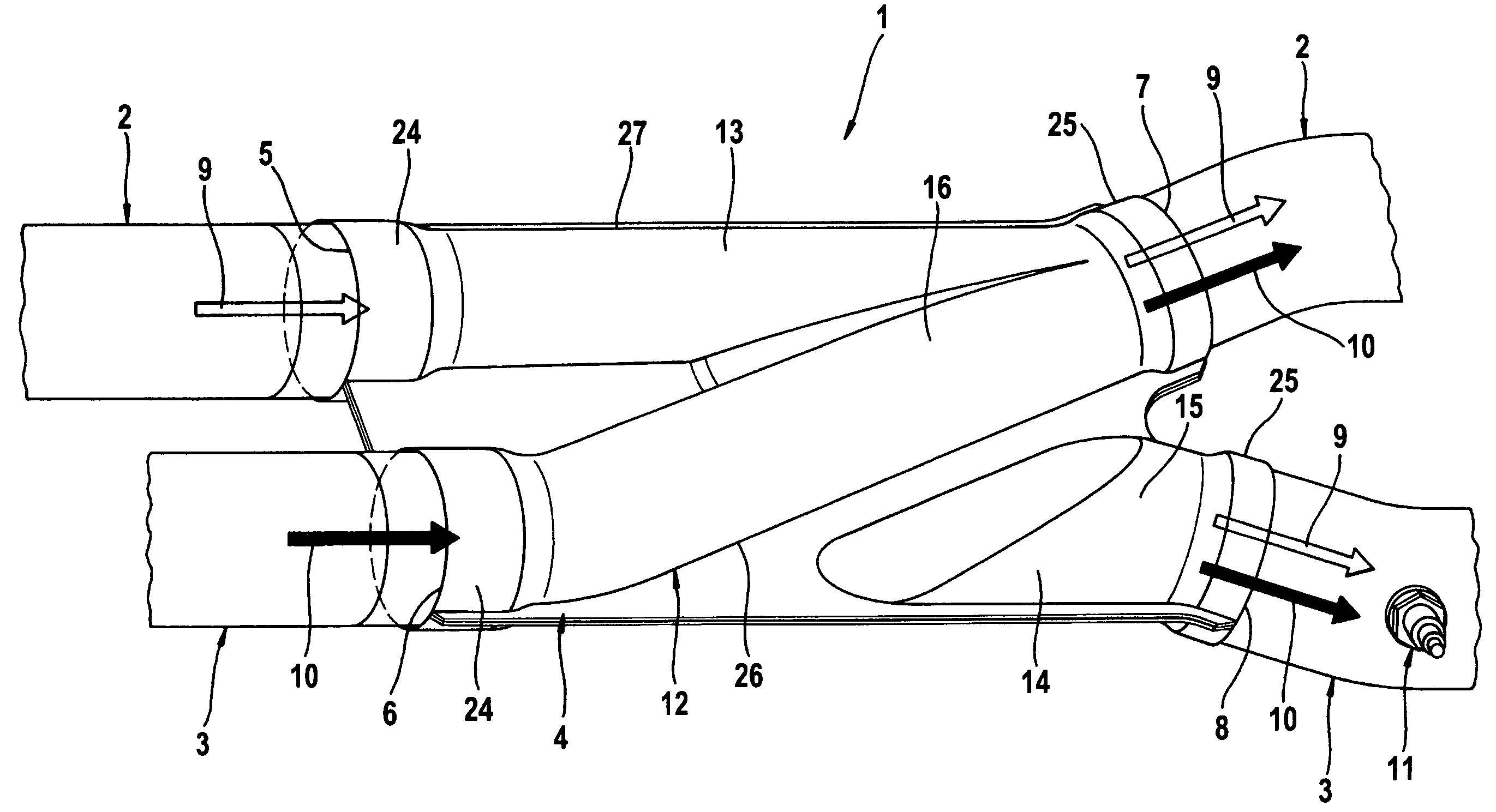 Mixing element for an exhaust gas system