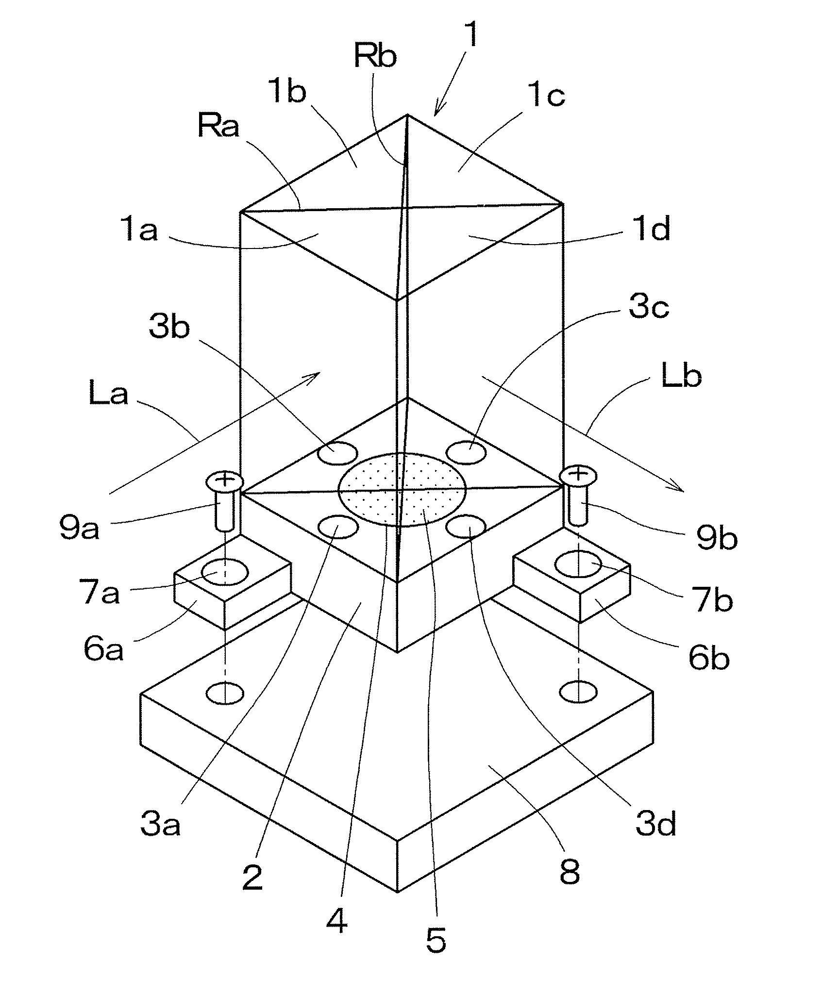 Prism unit and a projection image display apparatus