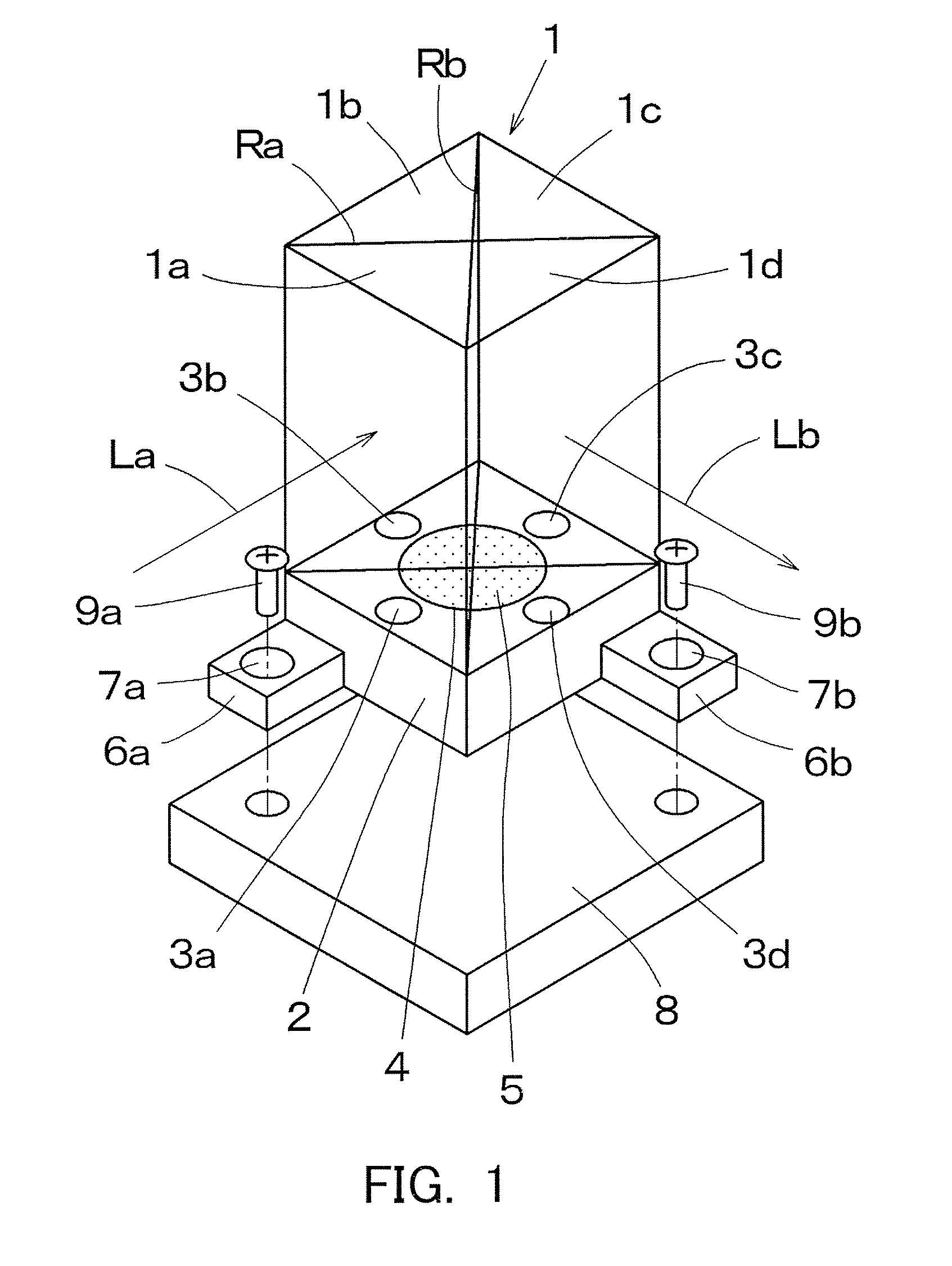 Prism unit and a projection image display apparatus