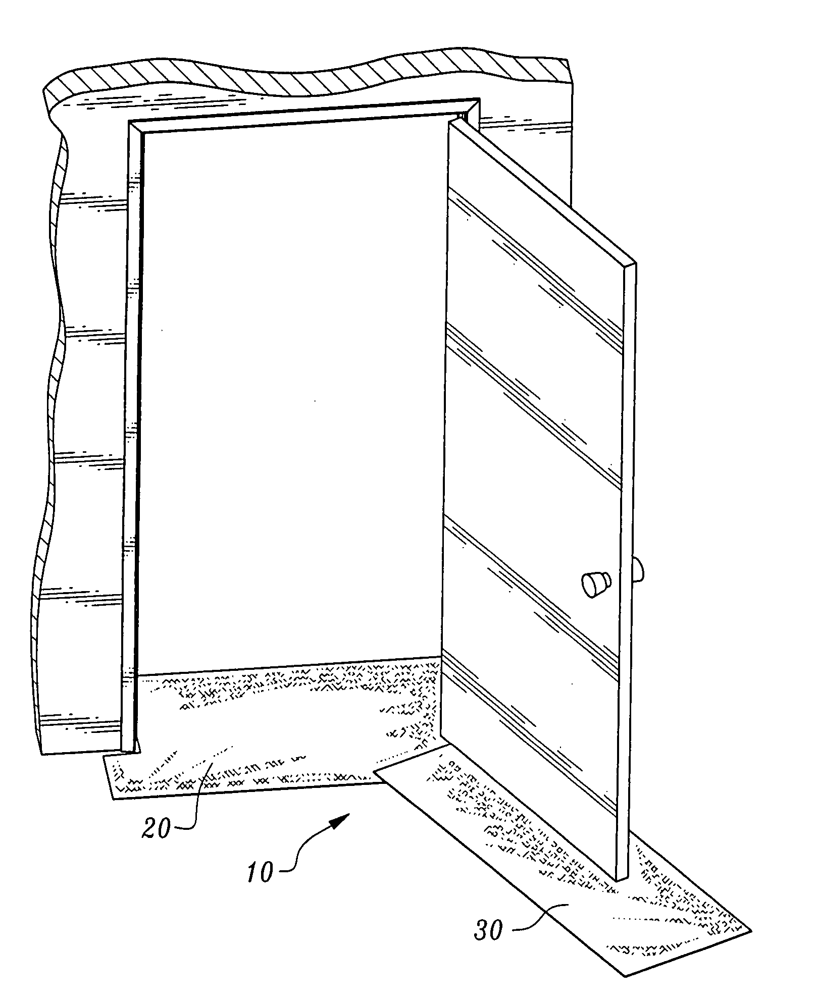 Door casing drop cloth