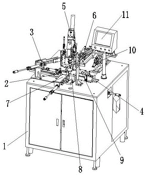 Threading and glue dispensing machine