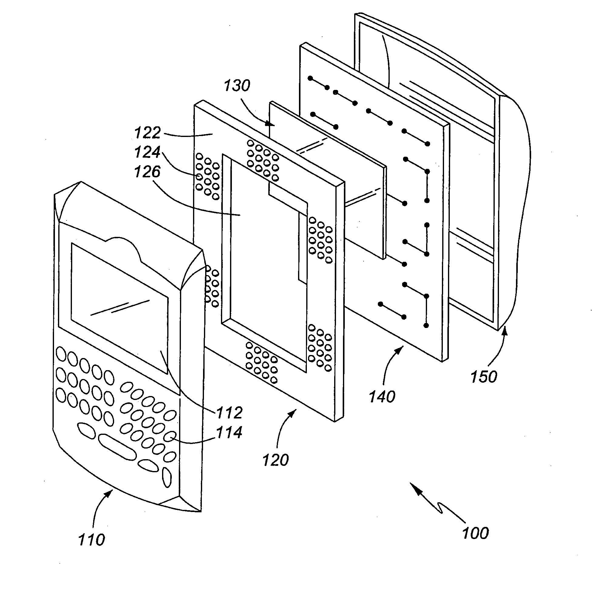 Component assembly cushioning device for mobile devices