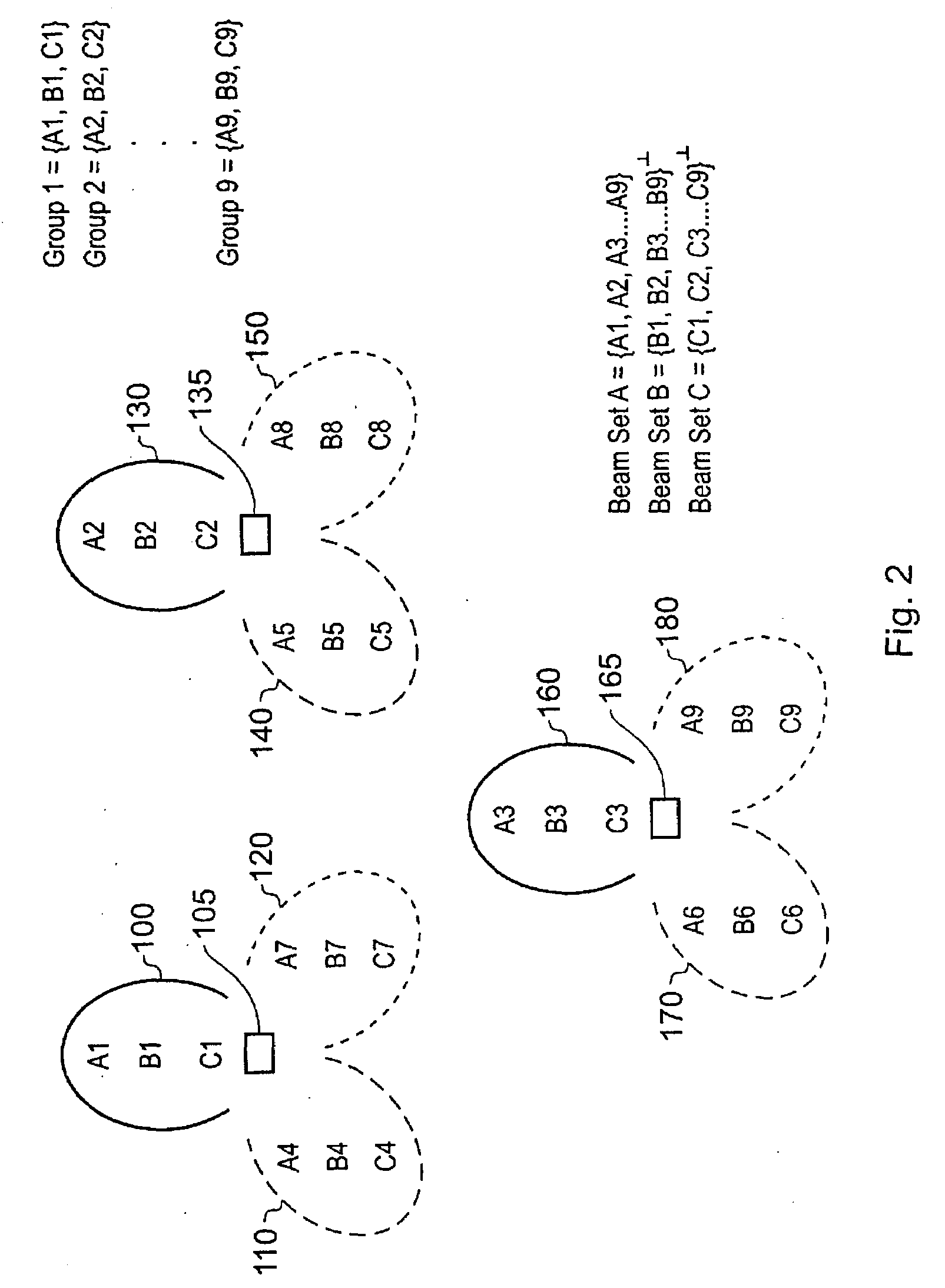 Point to multipoint device for communication with a plurality of telecommunications units