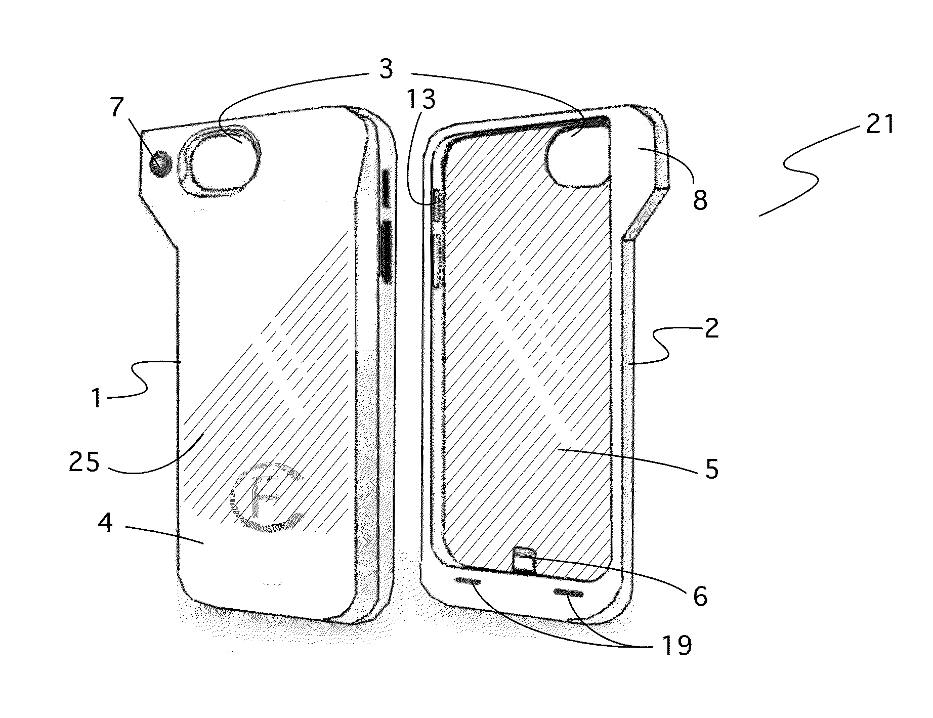 Sensing case for a mobile communication device