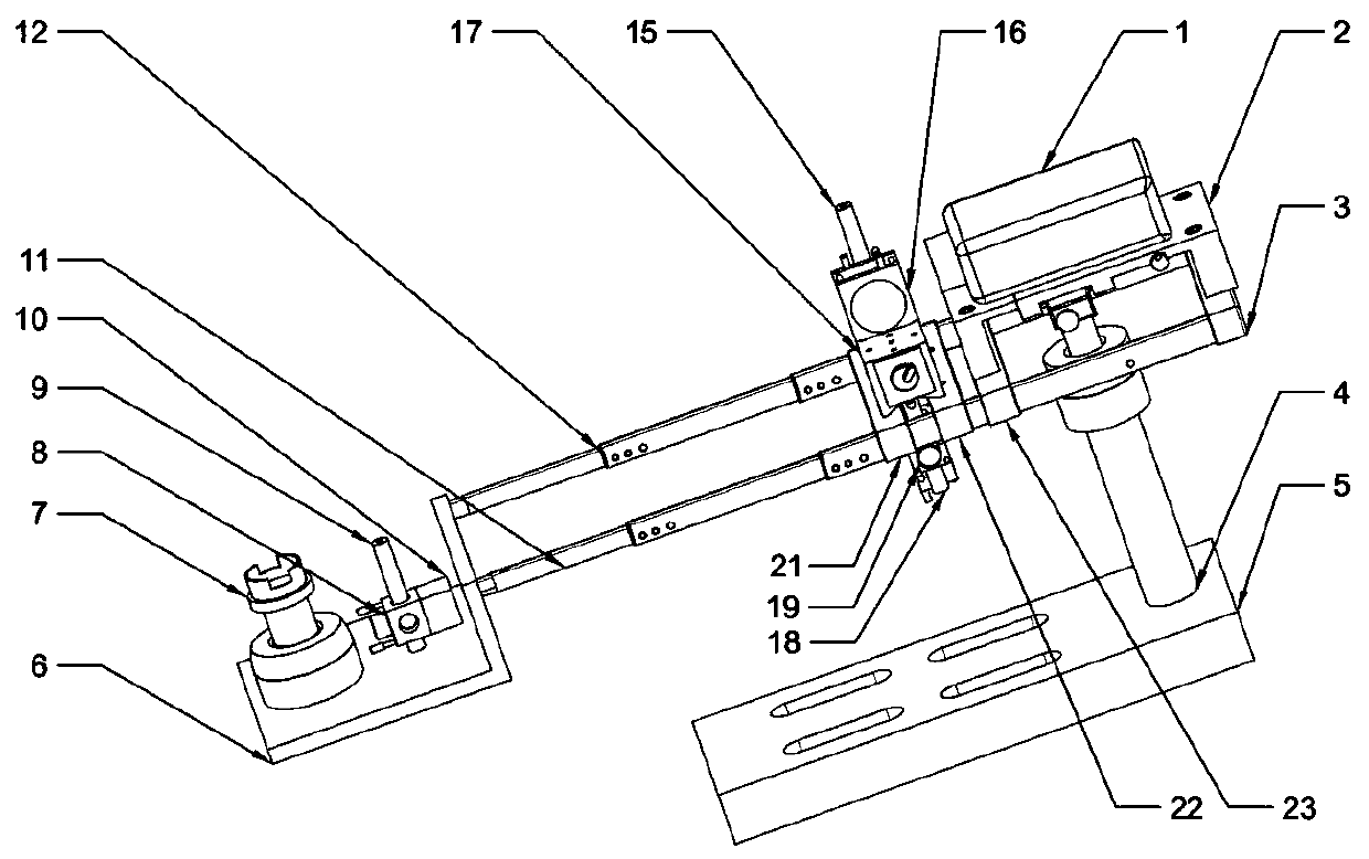 Machine tool geometric error measuring device based on laser interference principle