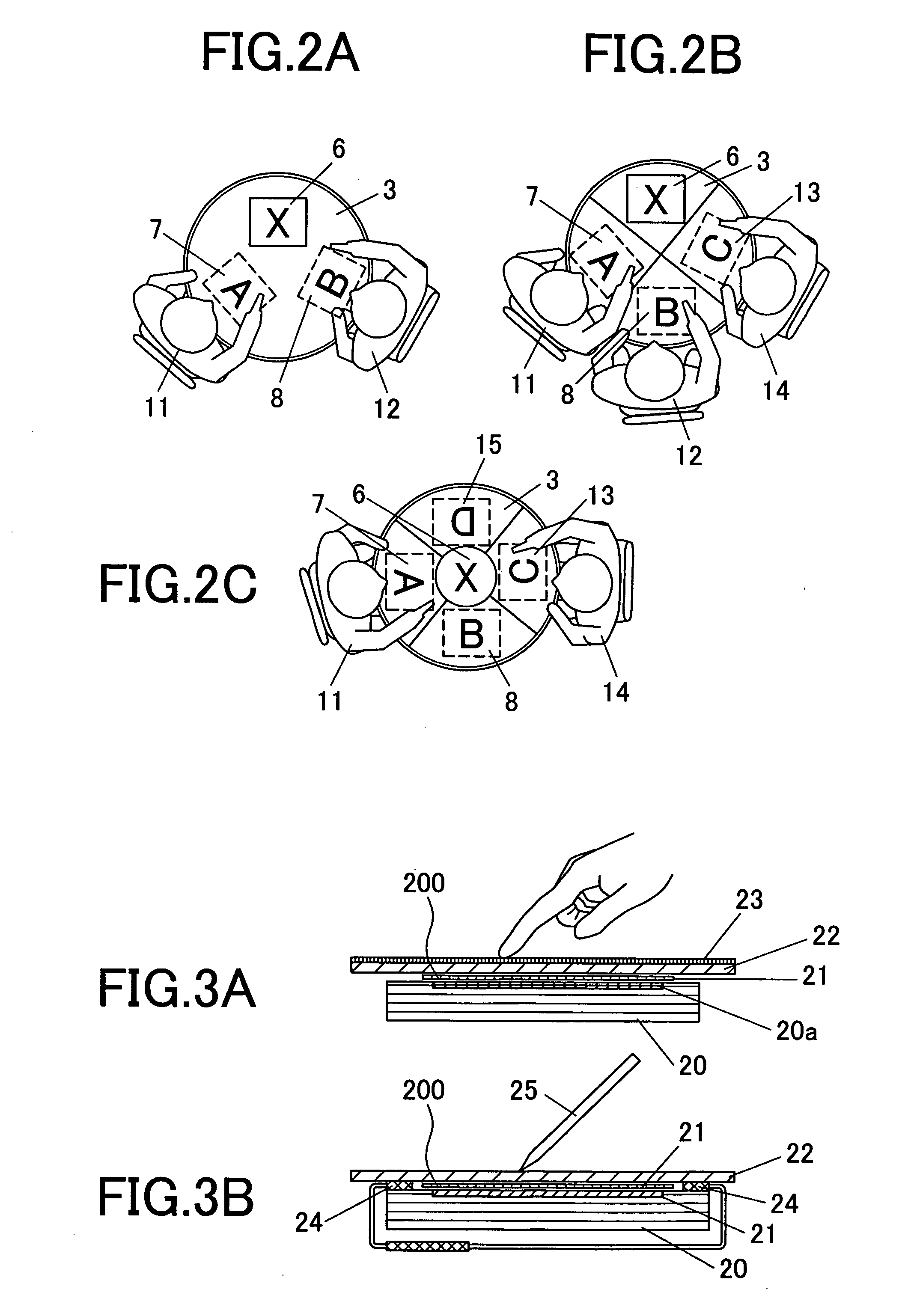 Displaying and operating methods for a table-shaped information terminal