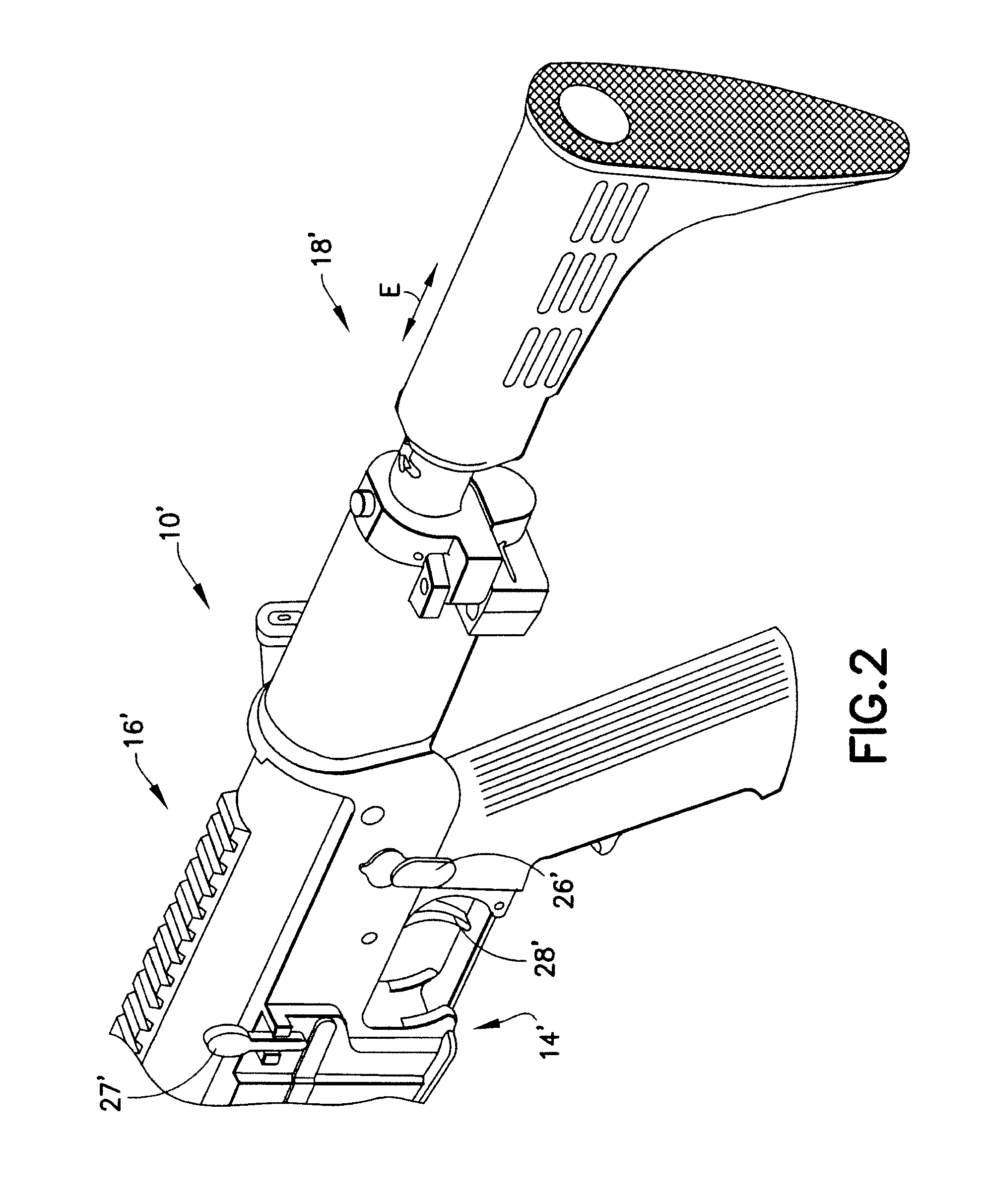 Automatic or semiautomatic rifle with folding clamshell buttstock
