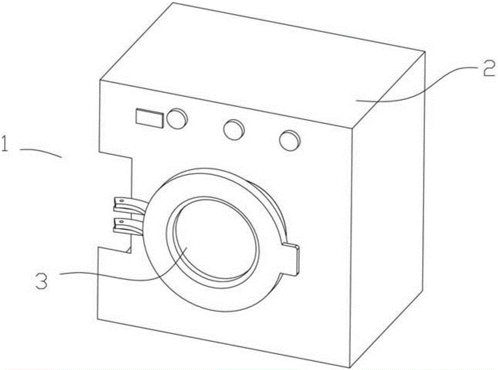 Roller washing machine with cover plate storage structure