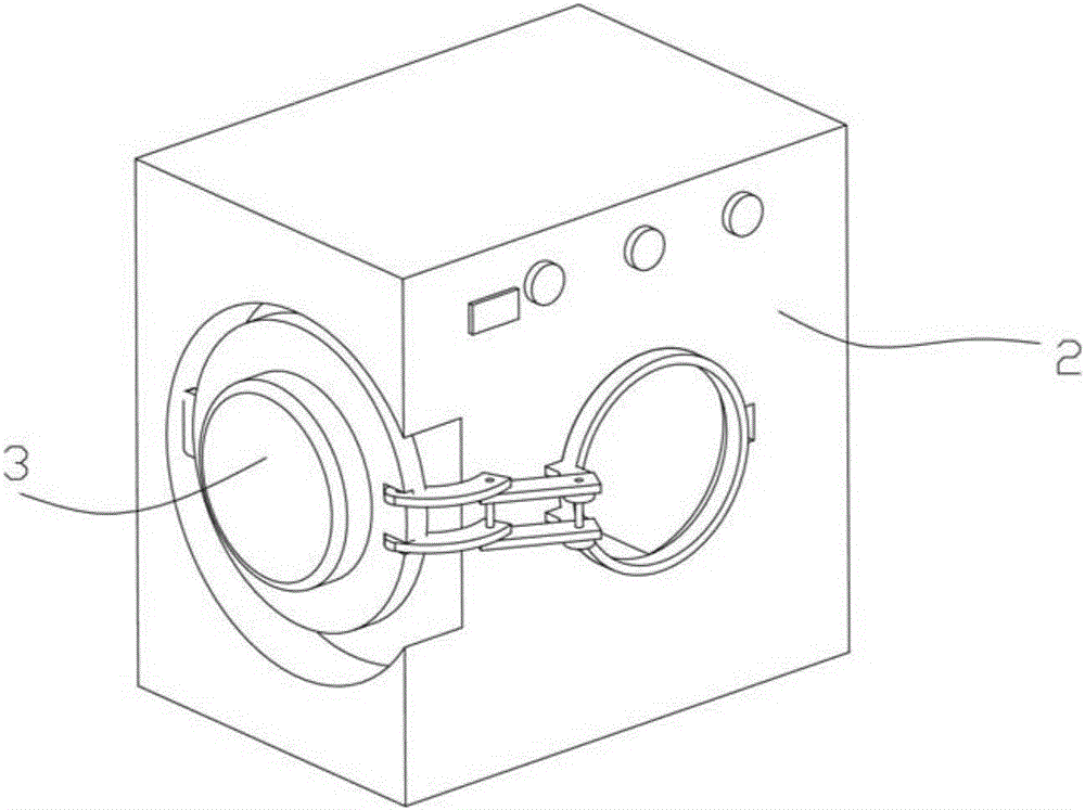 Roller washing machine with cover plate storage structure