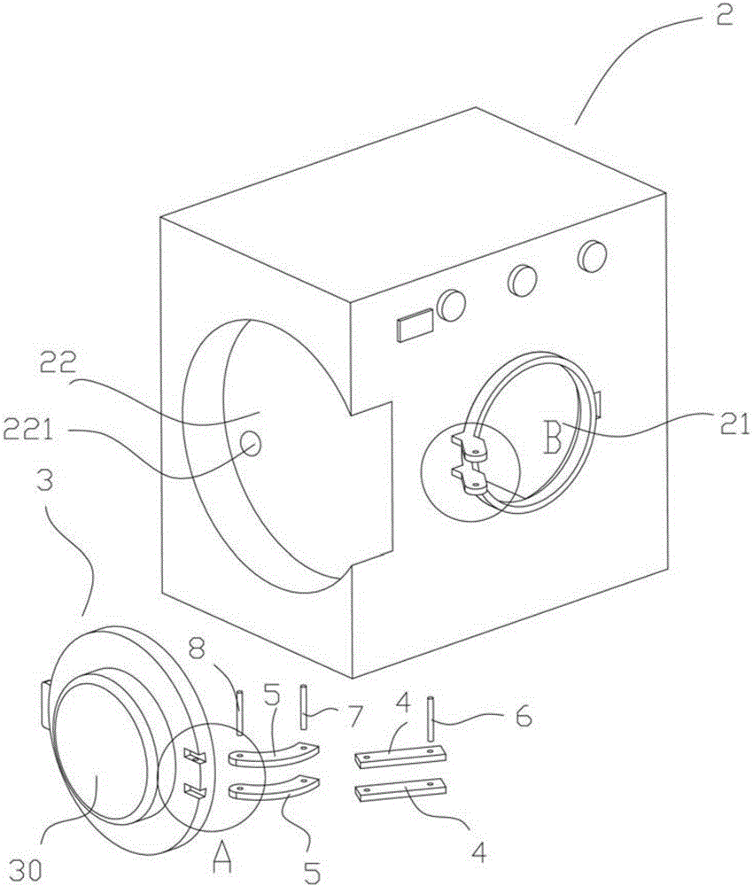 Roller washing machine with cover plate storage structure