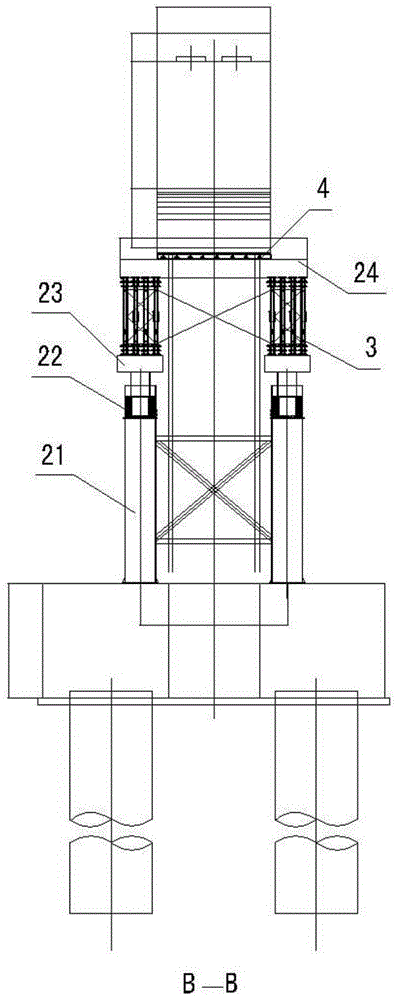 Mobile gantry frame and its construction method in the construction of large cantilever cover beam