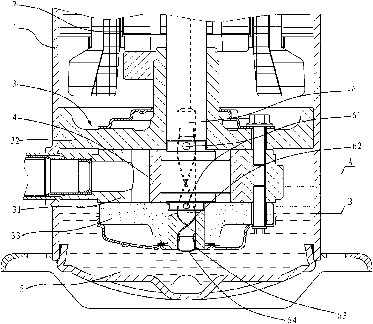 Rotary compressor with spiral oil guide sheet