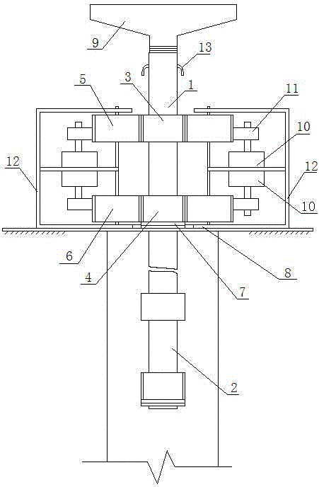 Concrete pouring method for pile foundation