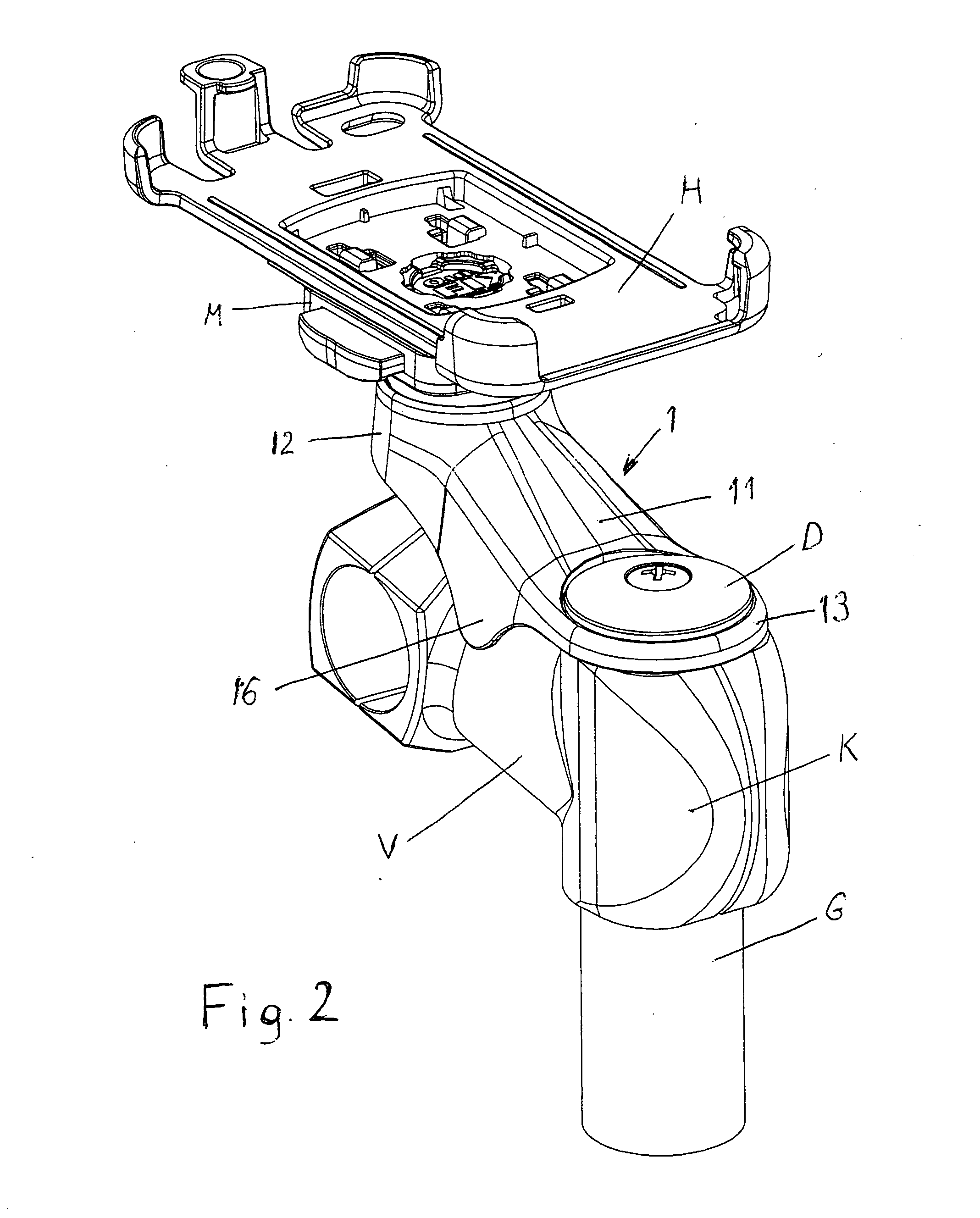 Apparatus support console for mobile telephones or similar apparatus on the handle bar of bikes