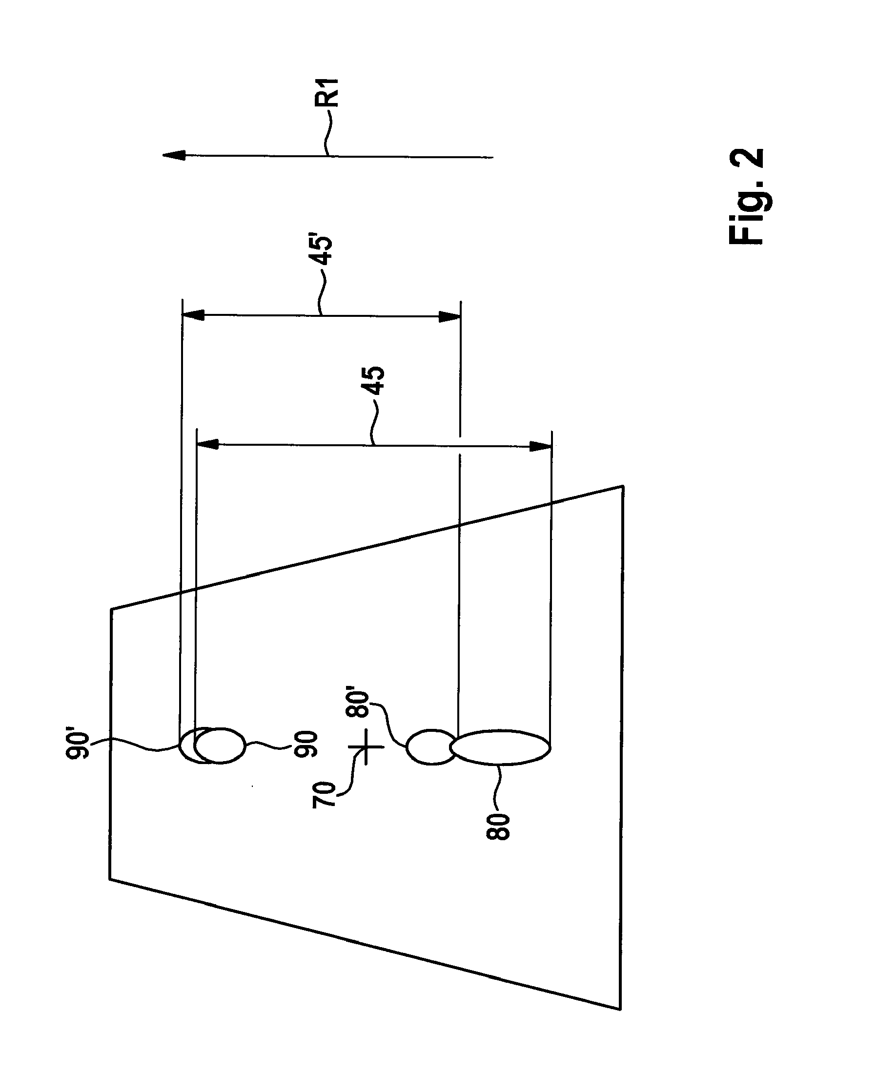 Device for a motor vehicle including an optical area sensor having an optical semiaxis and an optical system having an aperture angle and use of the device in a vehicle