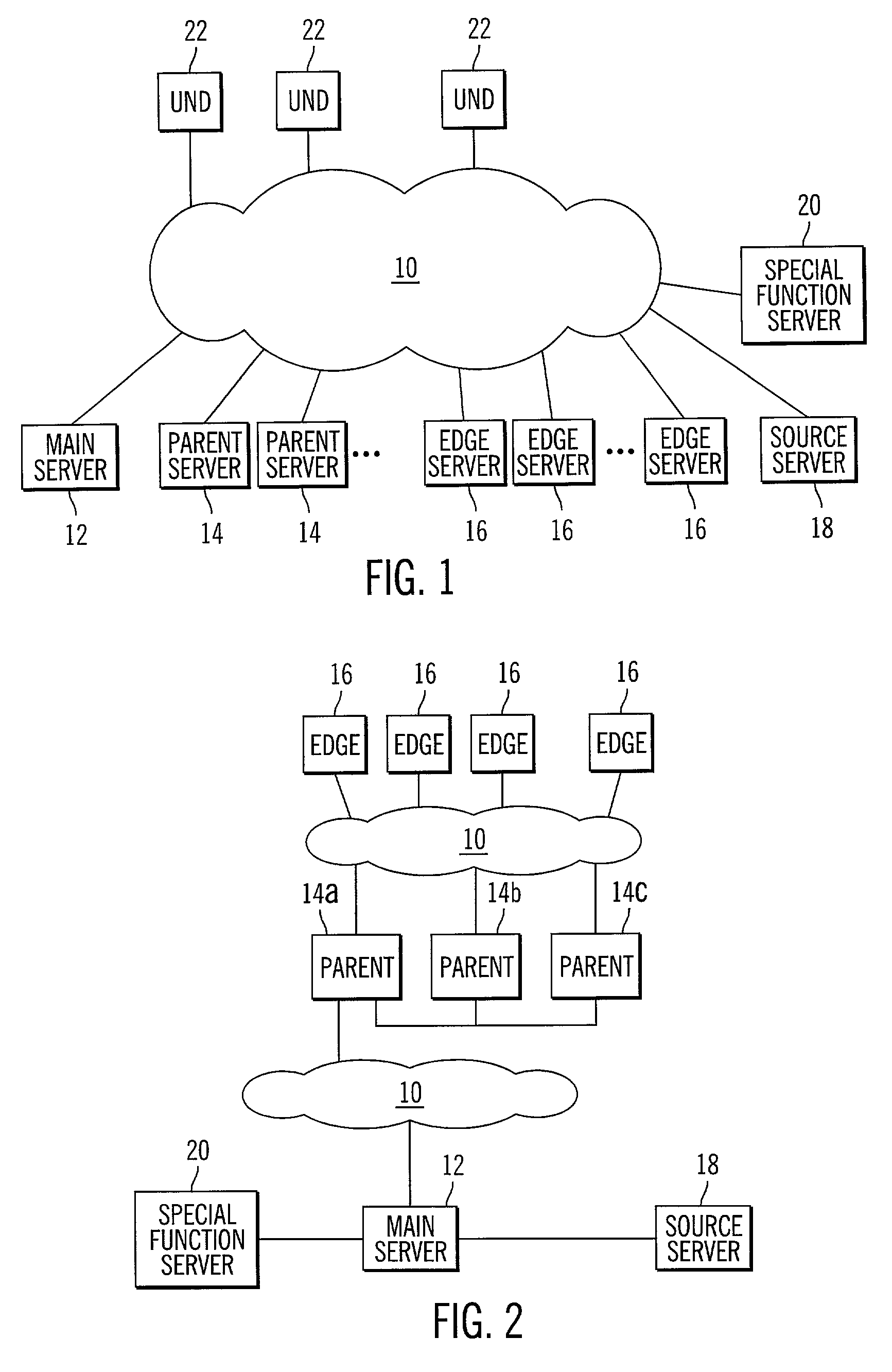 Network configured for delivery of content for download to a recipient