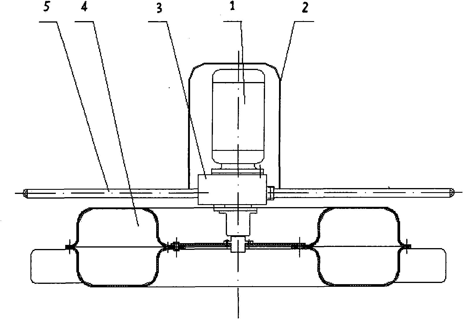 Floating body impeller type surge machine