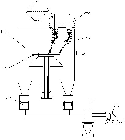 Double-nozzle-scanning inclined spray type cylinder blank injection moulding device