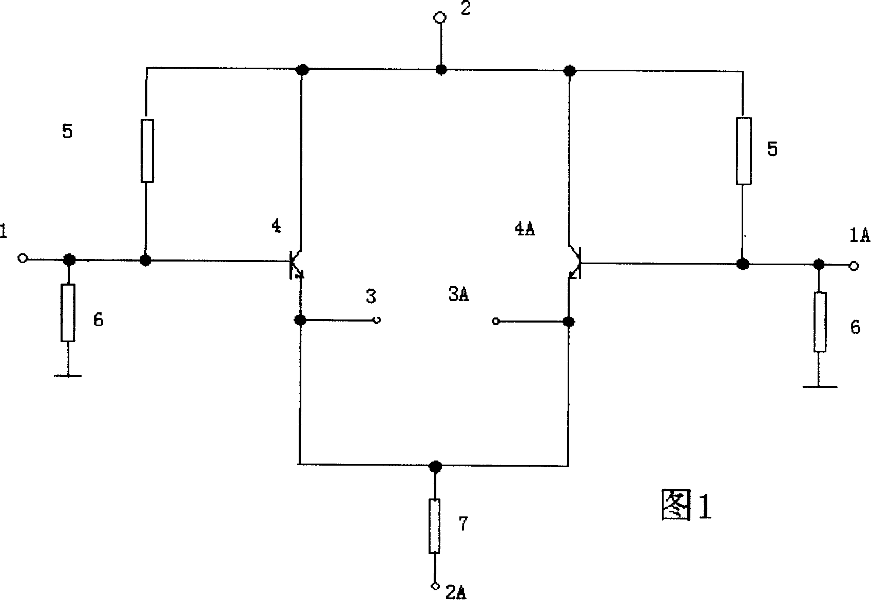 Differential common collector amplifying circuit