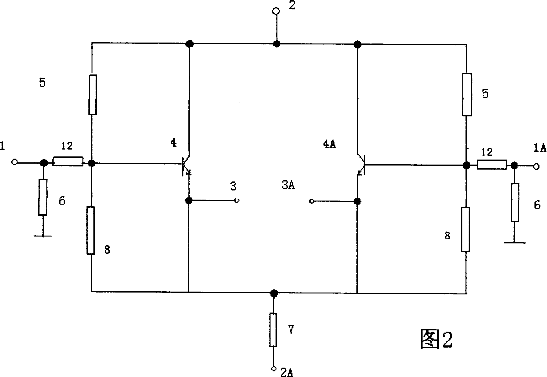Differential common collector amplifying circuit