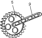 Clamping device based on gear transmission