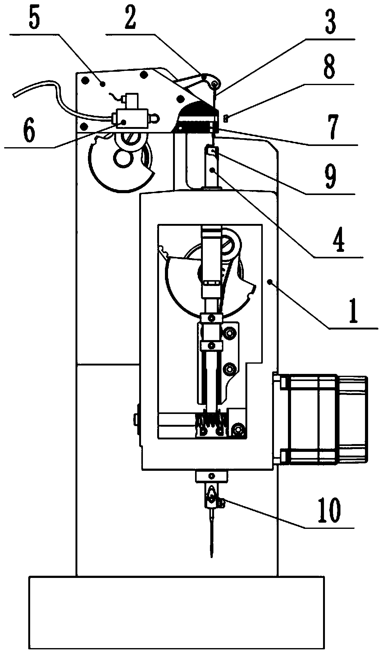 Assistant threading device applied in infinite-rotating-needle-bar sewing machine