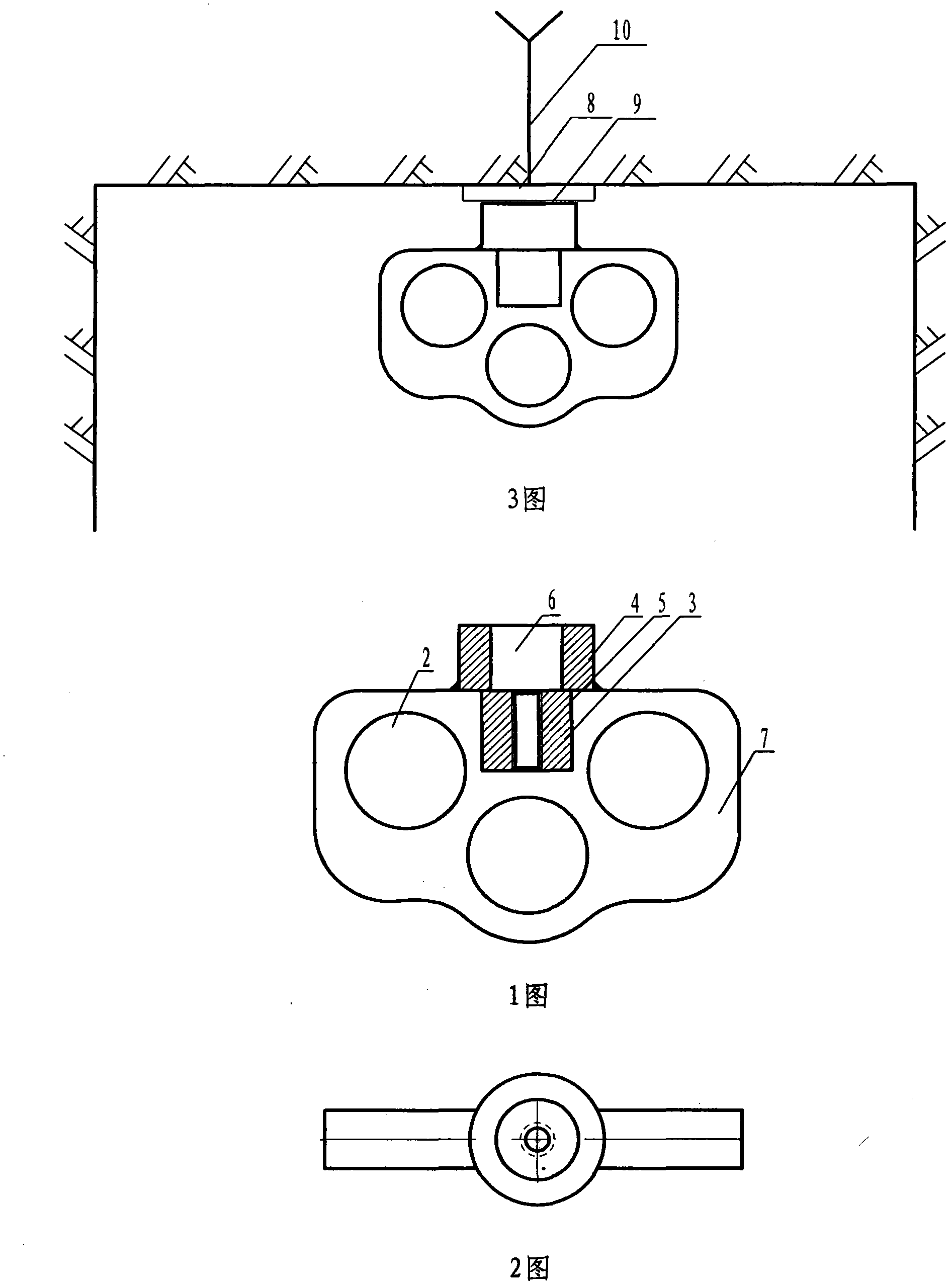 Hanging device for temporary support