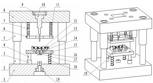 Multi-scale precision micro-drawing die for real-time detection of ultra-thin sheet forming