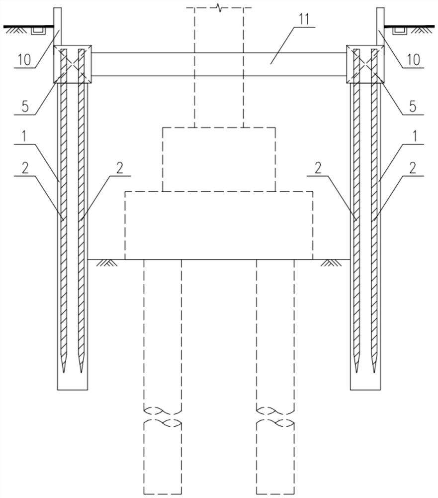 Steel flower tube pile enclosure structure suitable for upper-soft lower-hard stratum and construction method