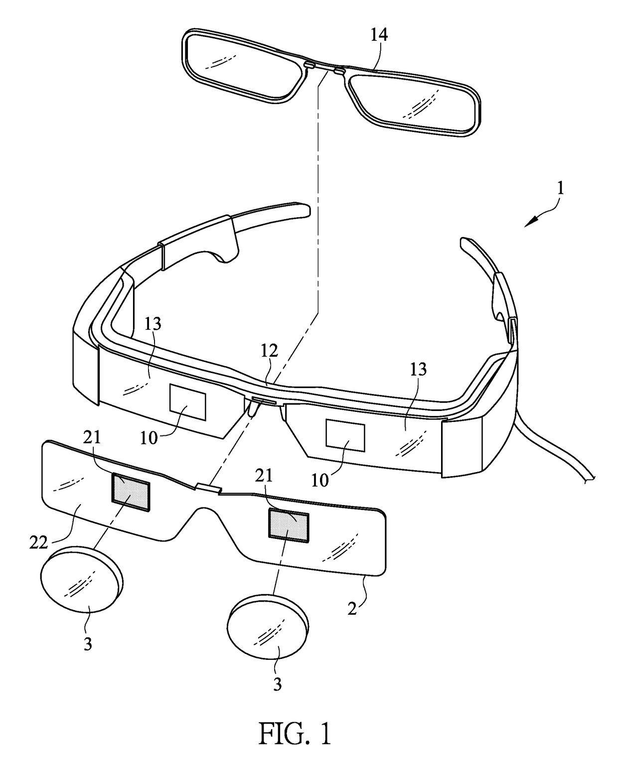 Eye-protective shade for augmented reality smart glasses