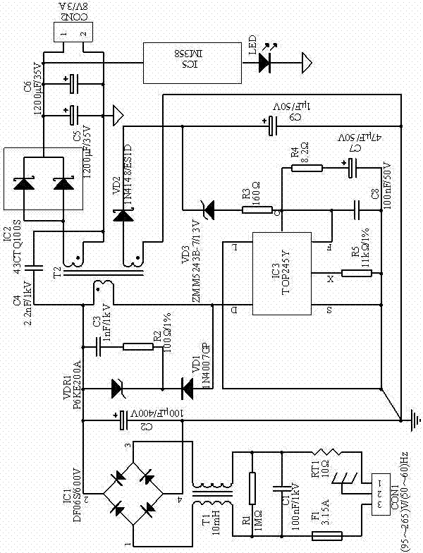 Controllable LED load current driving circuit