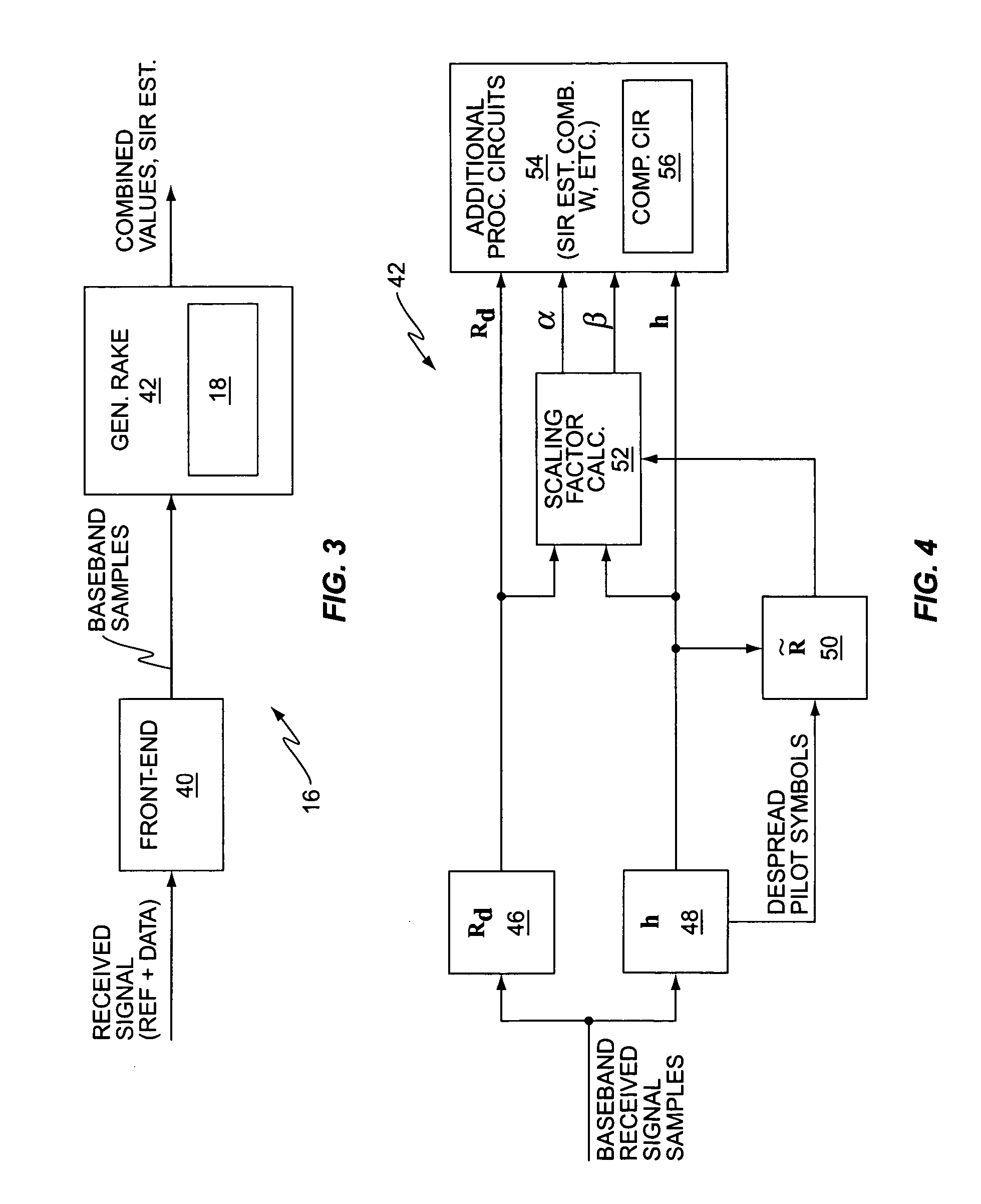 Method and apparatus for using chip sample correlations in one or more received signal processing operations
