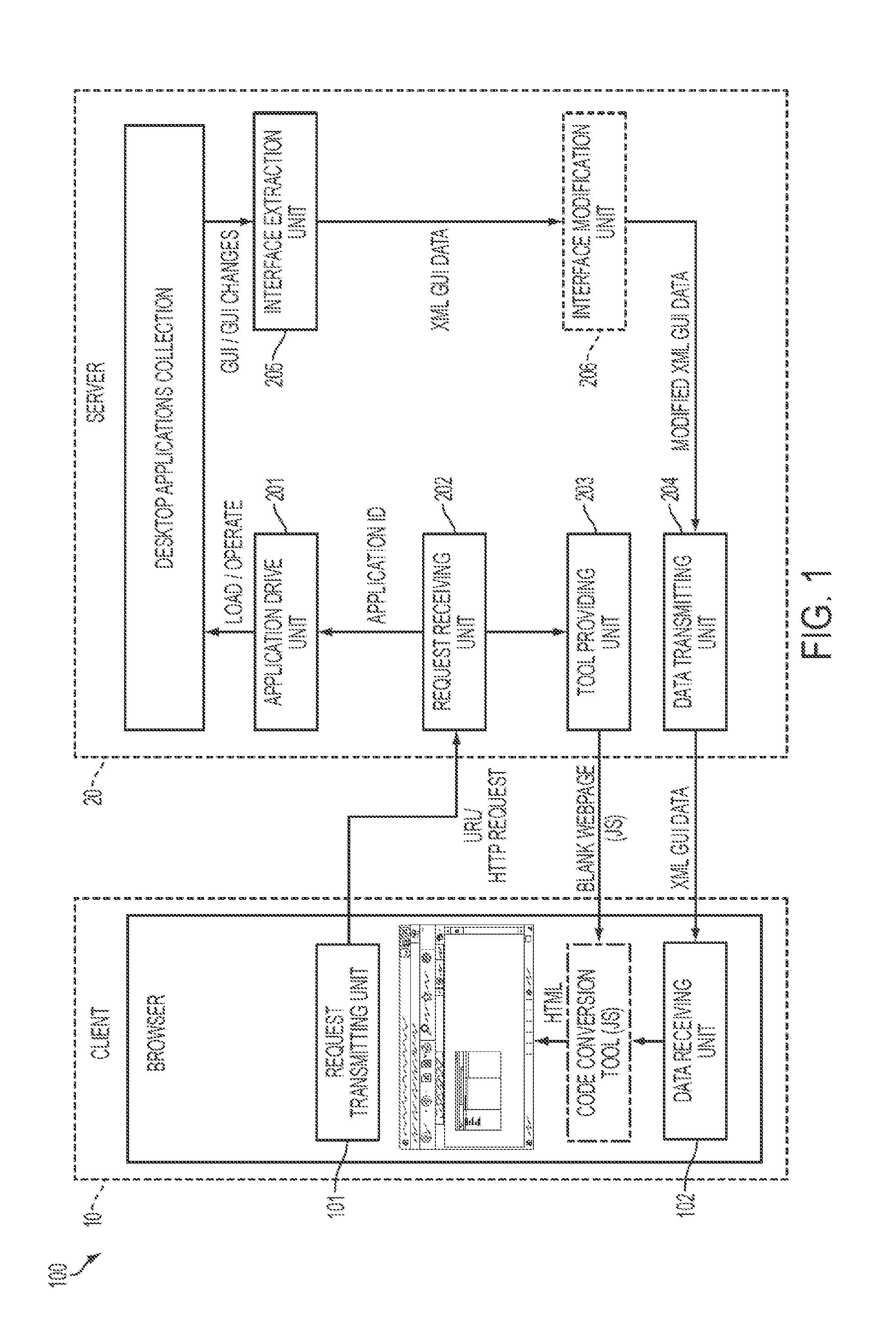 Method and system for converting desktop application to web application