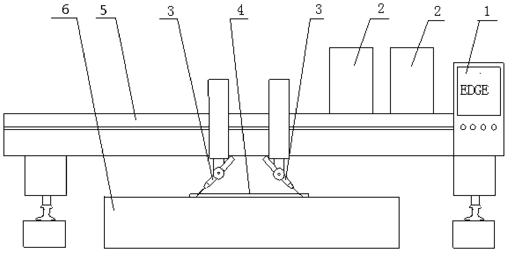 Method for cutting groove of U-rib steel plate by plasma cutting torches at double variable angles for one time