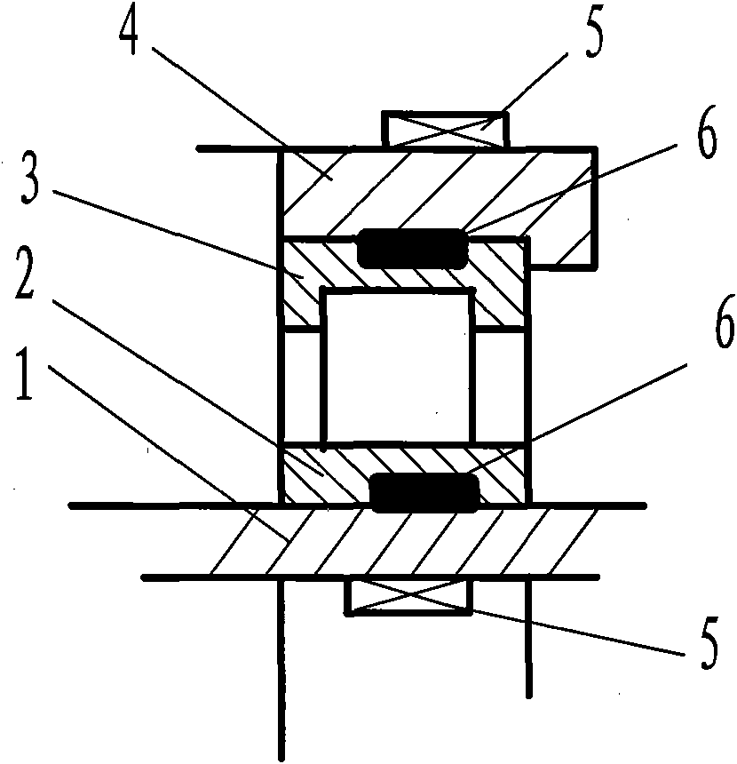 Method for measuring temperature of inner ring and outer ring of bearing between double-rotor engine rotors