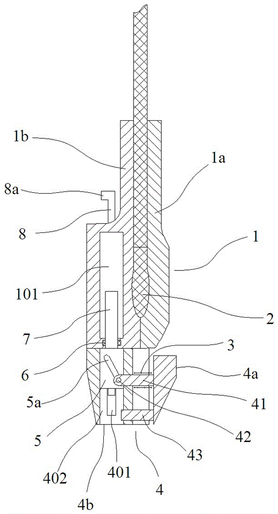 Power battery temperature detection structure