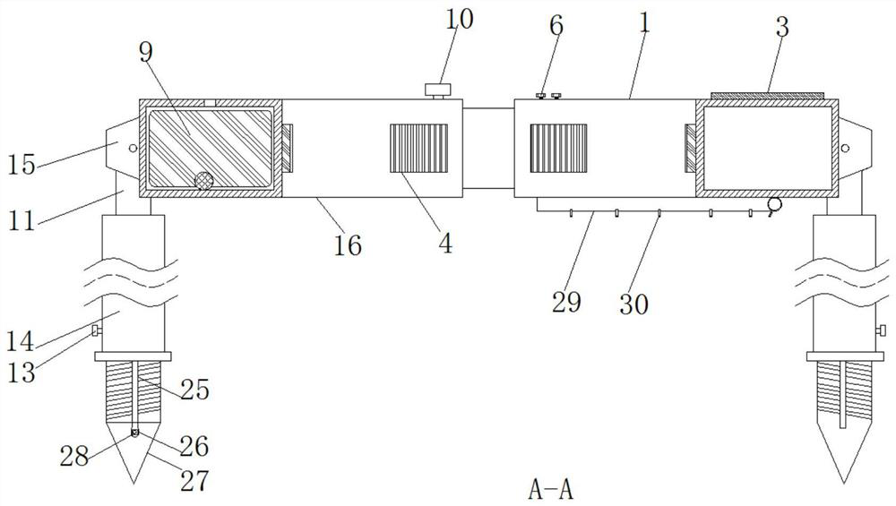 A sapling fixing device with fertilization function for forestry planting