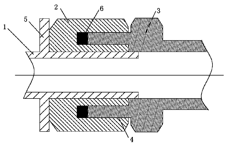 A sealing connection device for fuel metal pipe of diesel engine