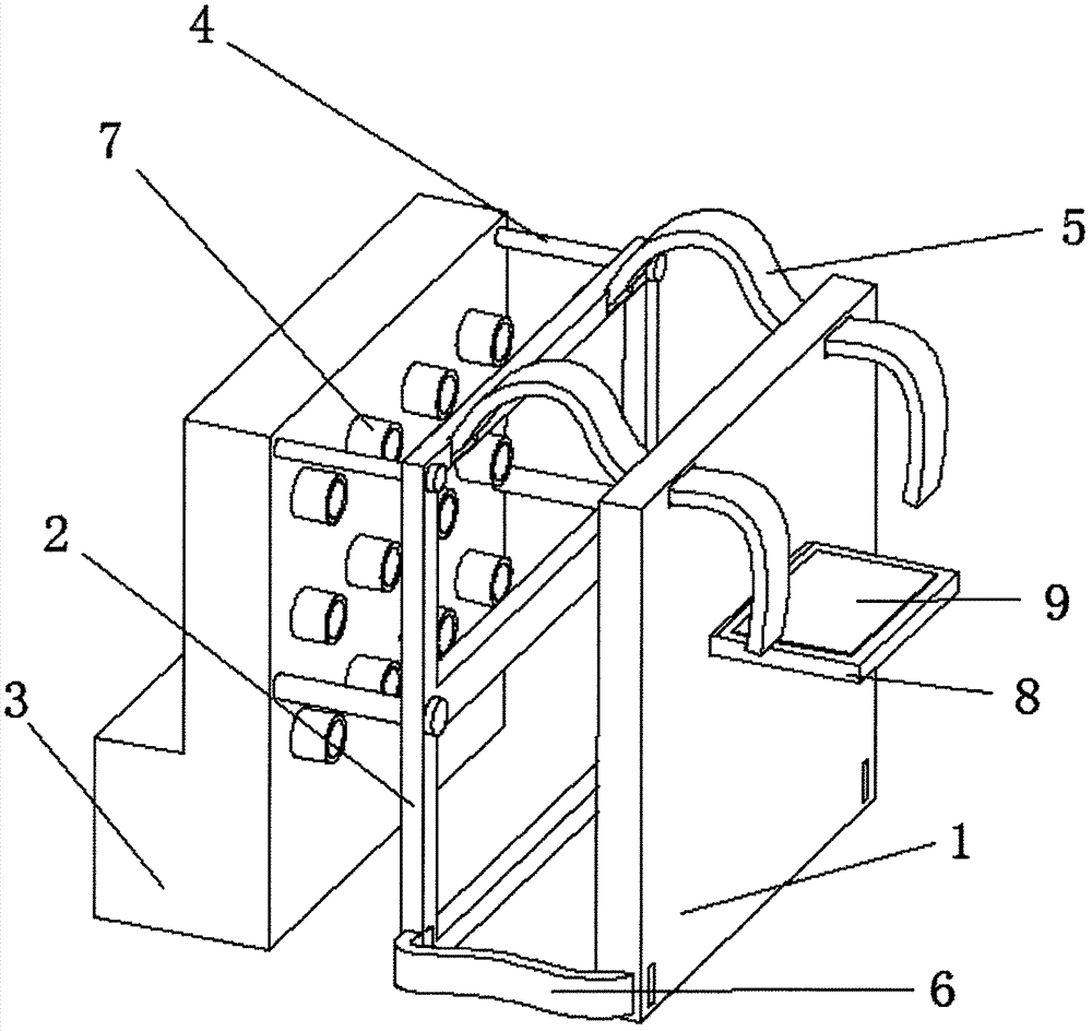 Clinical backpack type fumigation treatment device used for internal secretion