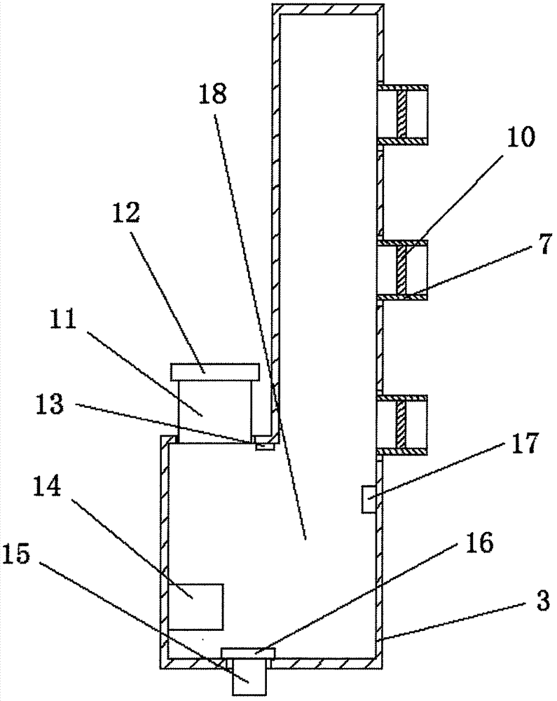 Clinical backpack type fumigation treatment device used for internal secretion