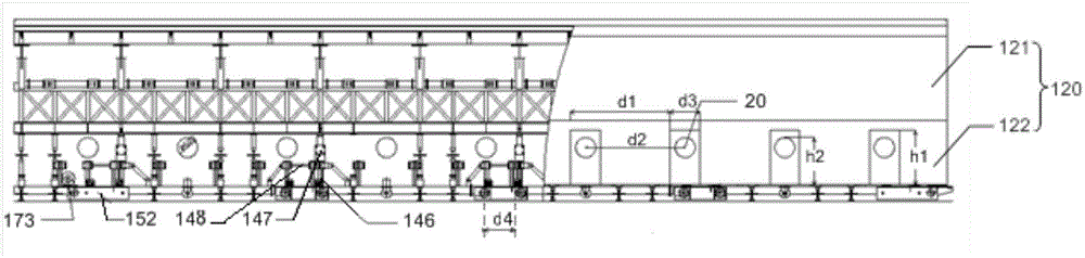 Construction method for concrete pouring of support-changing type formwork trolley and underground channel