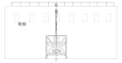 Ship working pneumatic type lifting basket