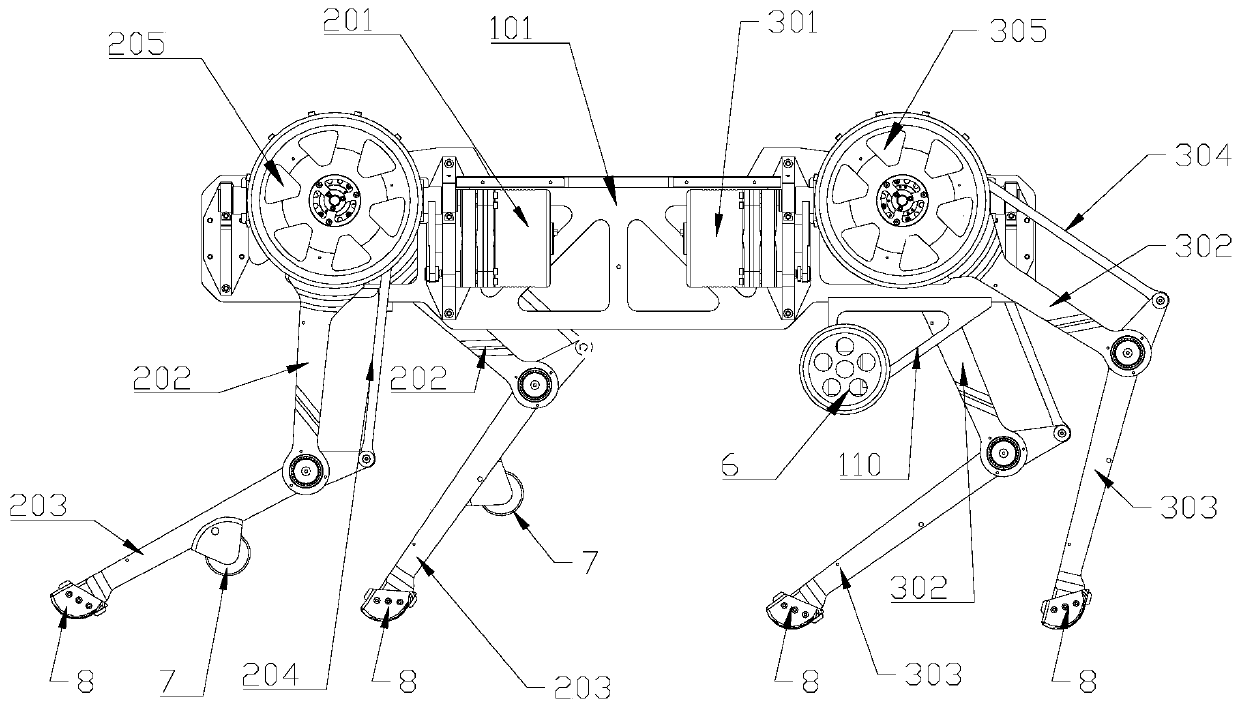 Wheel-leg combined quadruped robot