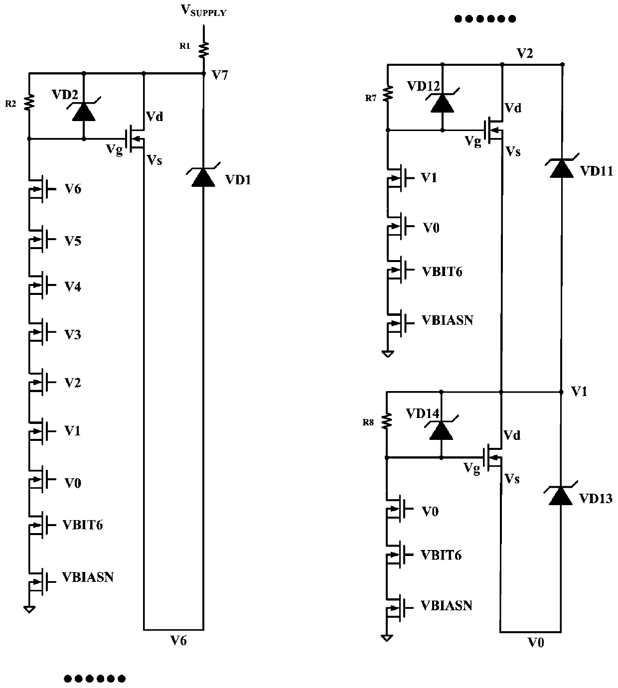 High-voltage detection circuit for overvoltage protection