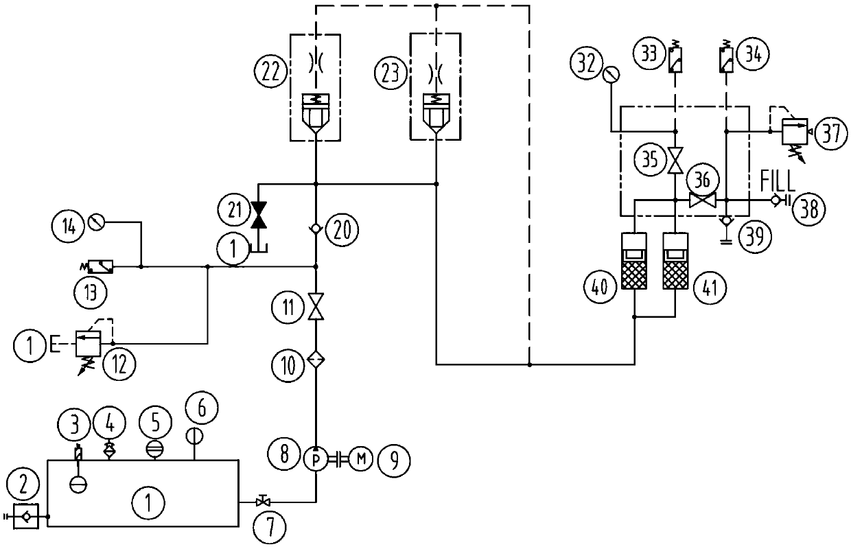 Hydraulic control system for straight-stroke gas-liquid linkage actuating mechanism