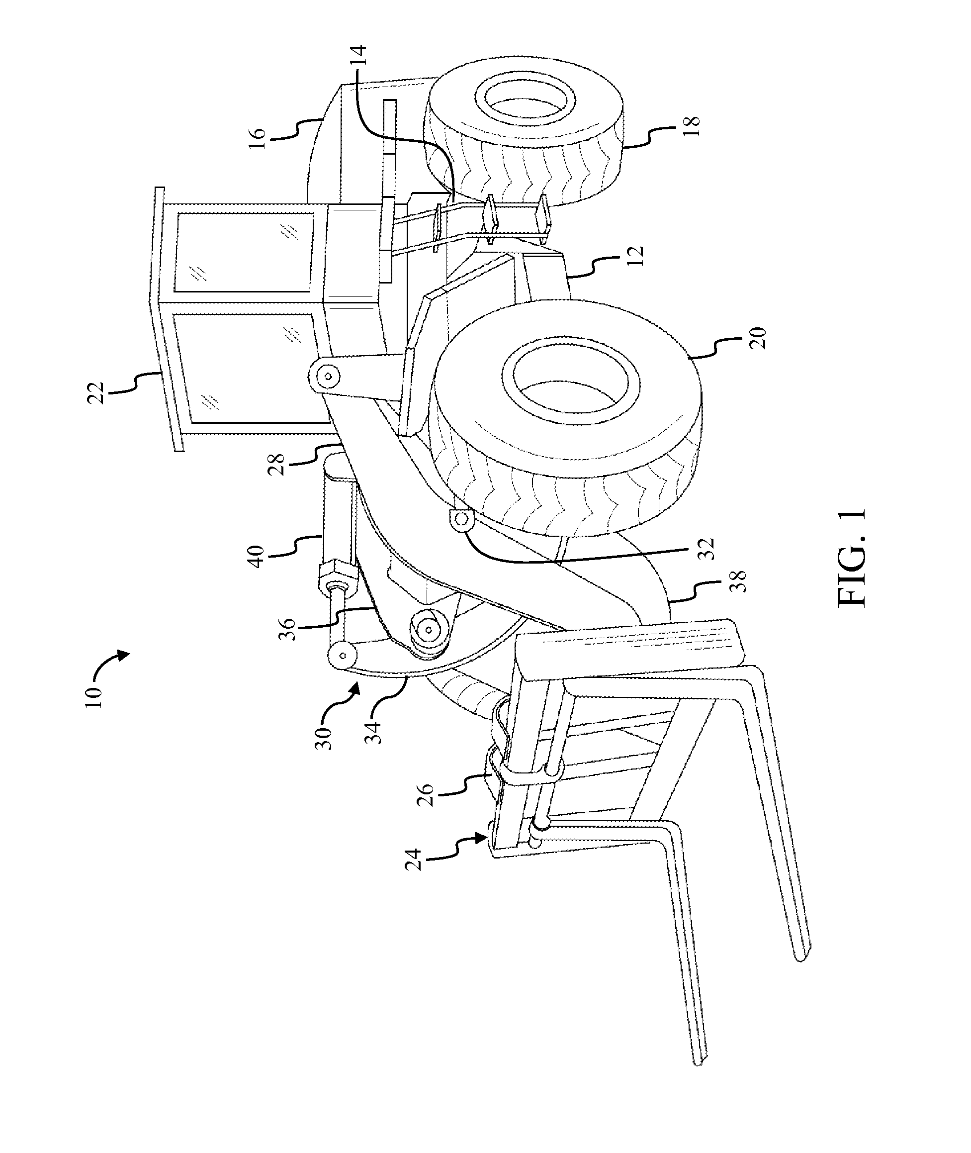 Fork assembly for lifting machines with interlocking tines