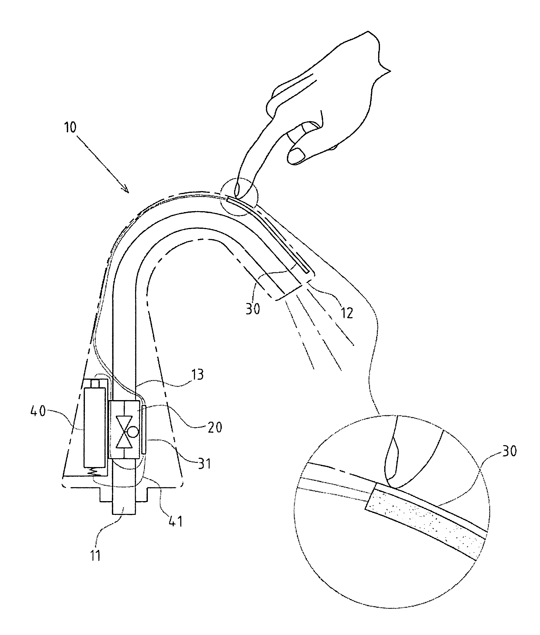 Touch-flow water supply apparatus