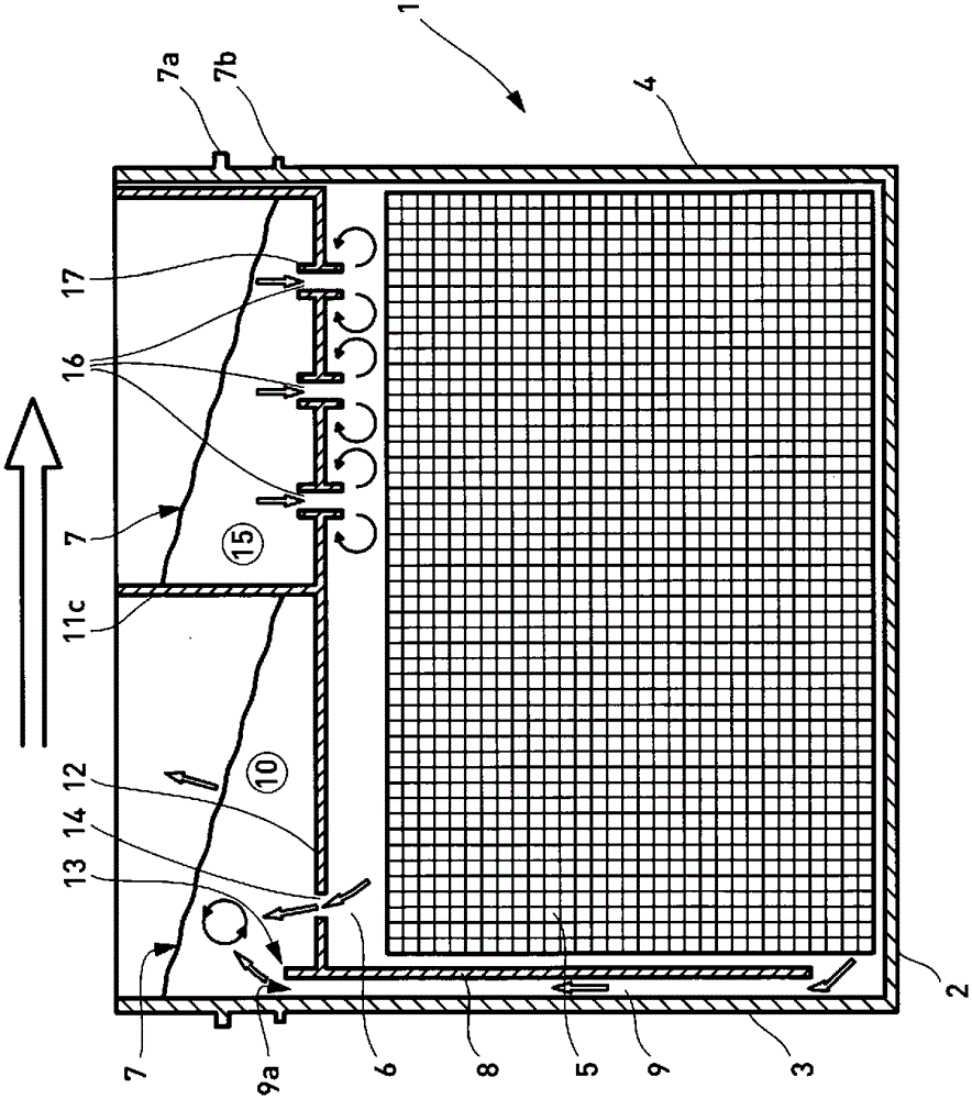 Battery with electrolyte mixing device